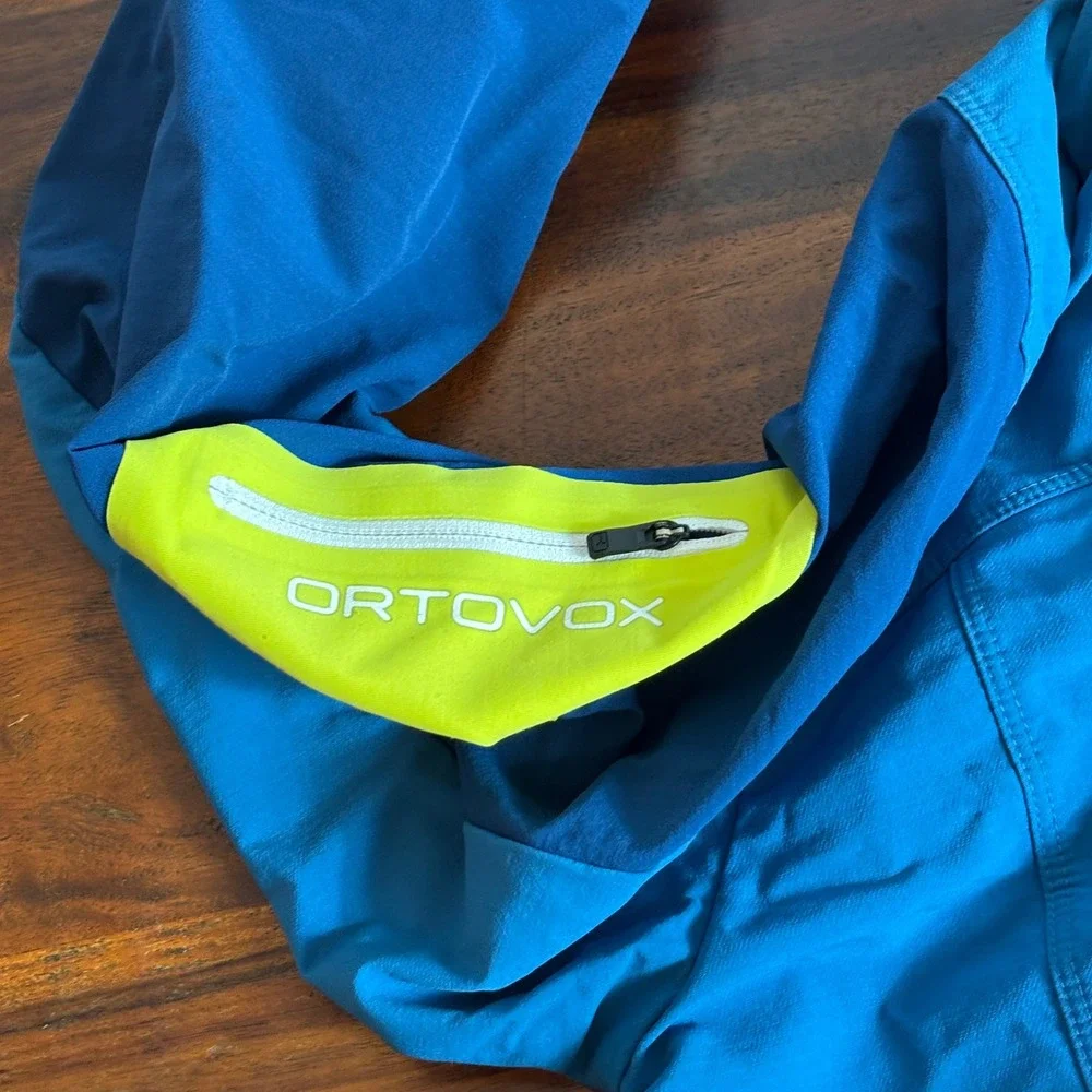 Ortovox Merino Inside Men Large Blue Hybrid Technical Full Zip Jacket Hoodless - Picture 5 of 8